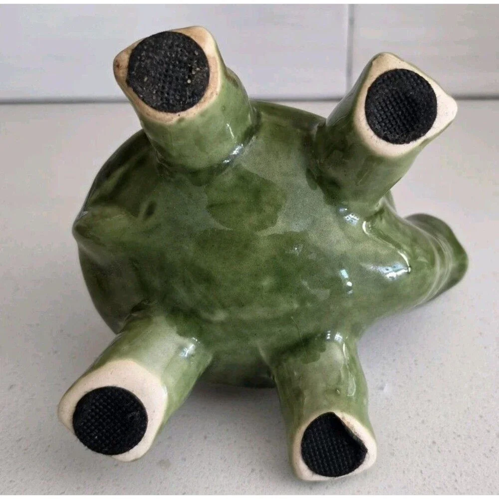 Pier 1 Green Turtle Ceramic Candle Holder Retired Limited